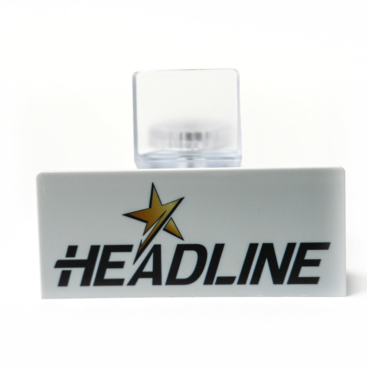 Headline Stand Up Display - front view