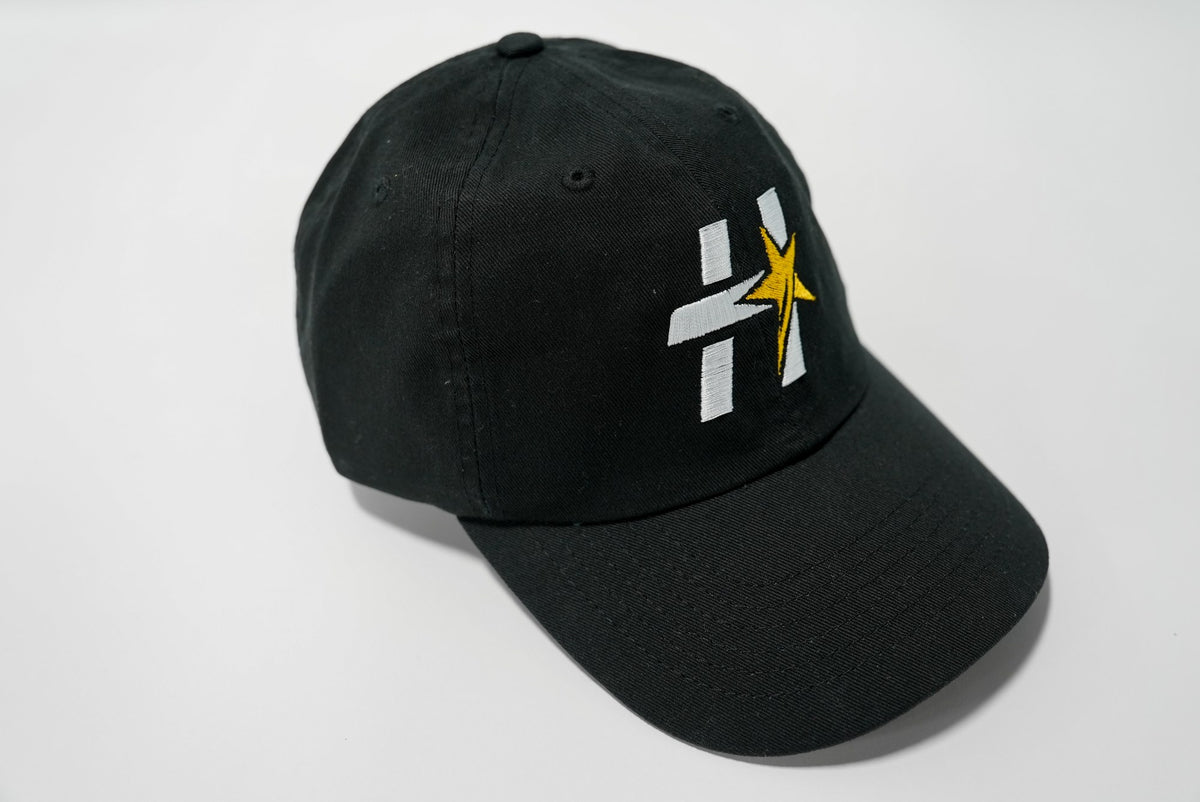 Headline H-Star Logo Dad Hat - Black, right side