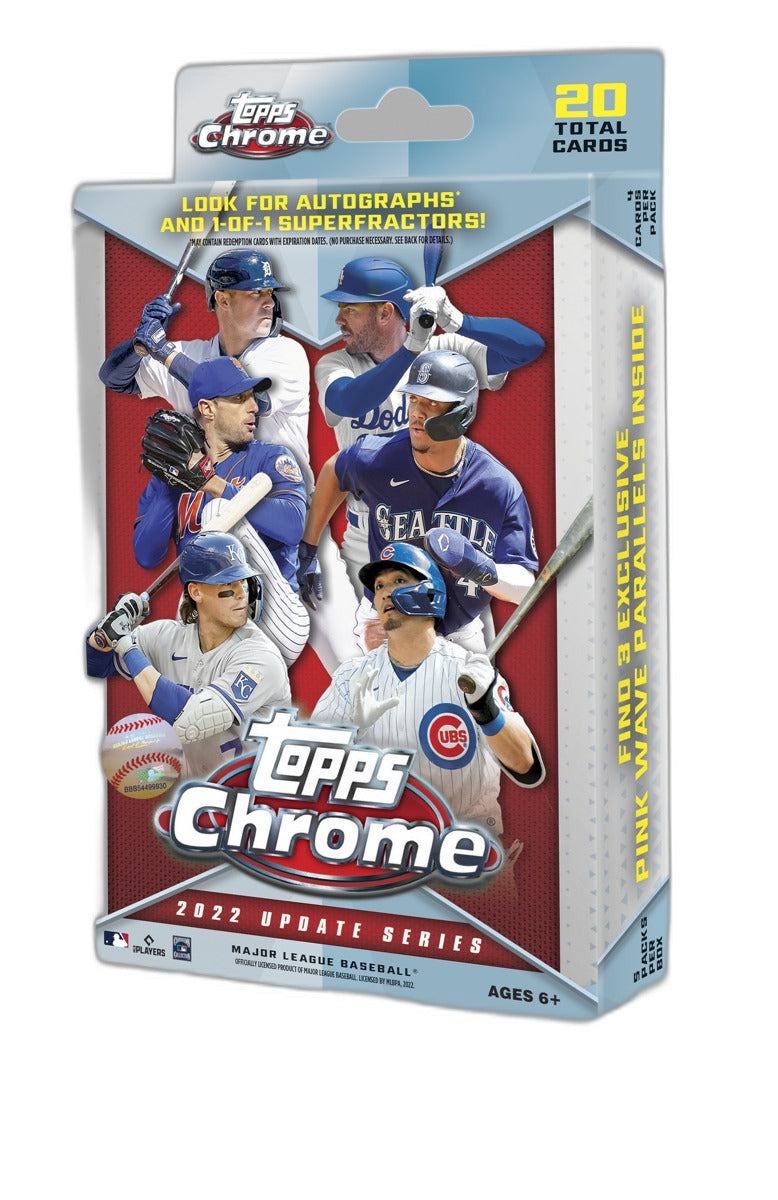 2022 Topps Chrome Update Series Baseball Hanger Box (Pink Wave Parallels)