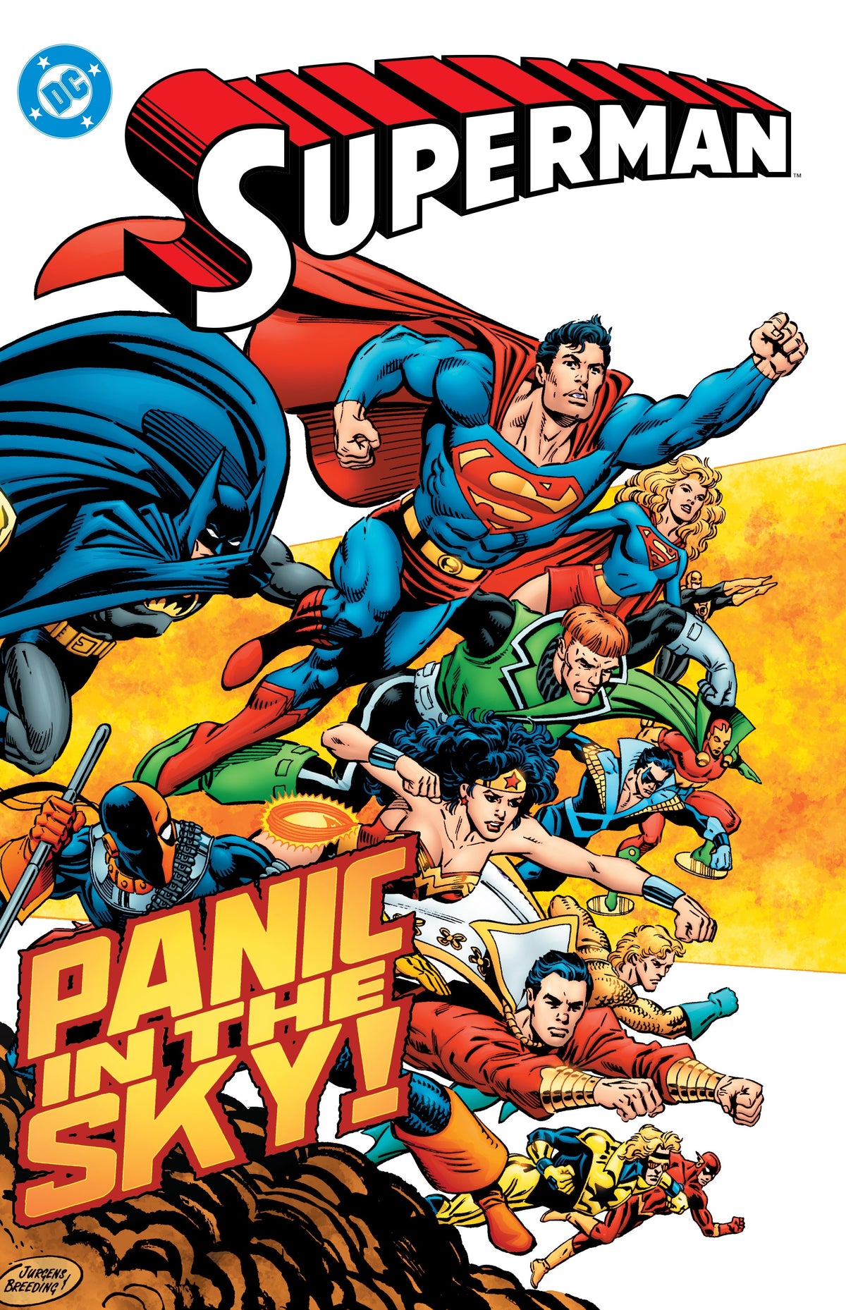 Superman: Panic in the Sky TP (2027 Edition) cover by Dan Jurgens and Brett Breeding