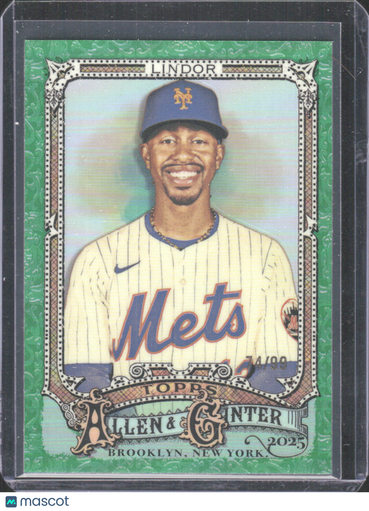 2023 Topps Allen & Ginter Francisco Lindor #110 Green 74/99