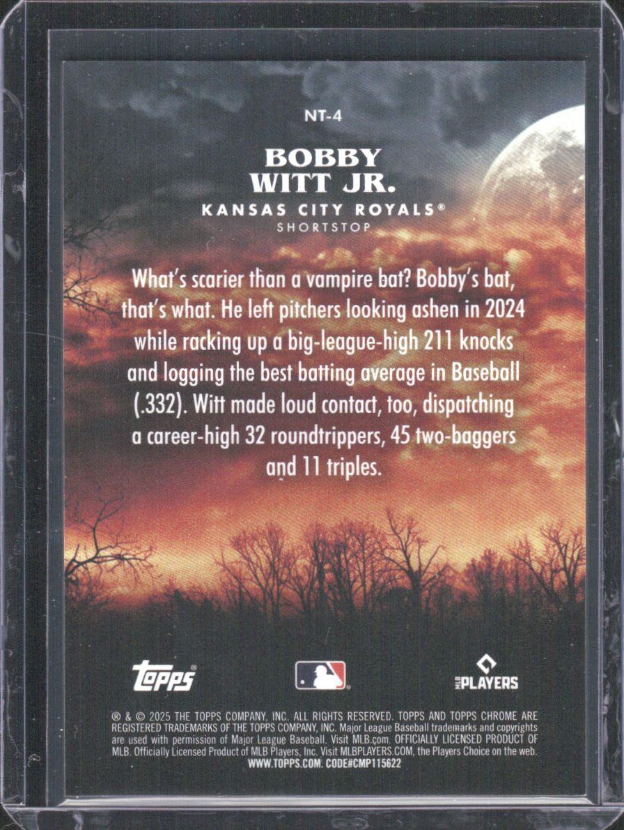 2025 Topps Chrome Night Terrors Bobby Witt Jr. #NT-4 03/10