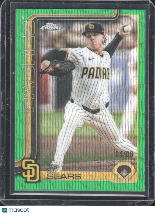 2025 Topps Chrome Update JP Sears #USC85 Green Wave Refractor 04/99