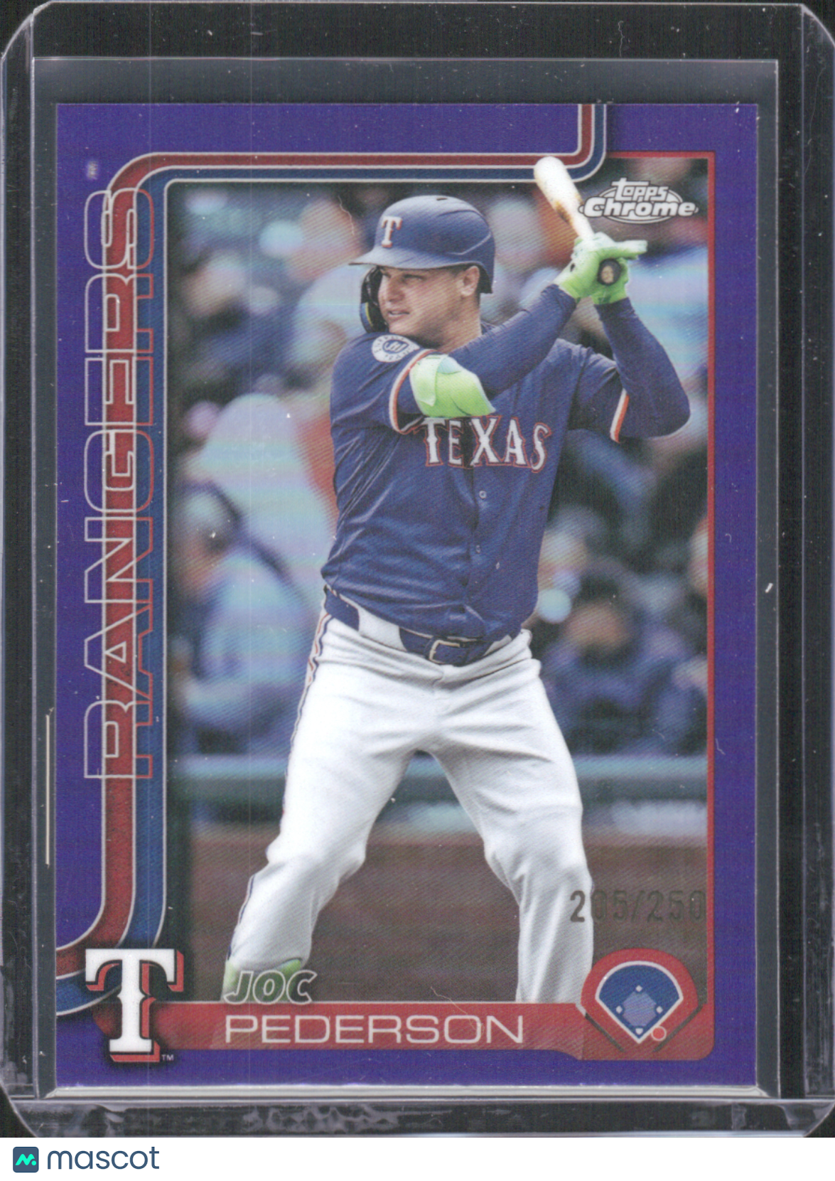 2025 Topps Chrome Update Series Joc Pederson #USC46 Purple Refractor 205/250