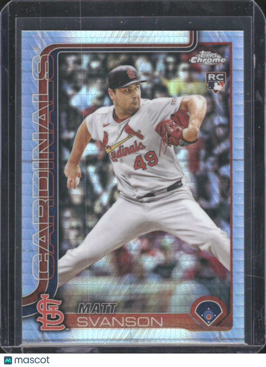 2025 Topps Chrome Update Series Matt Svanson Prism Refractor RC