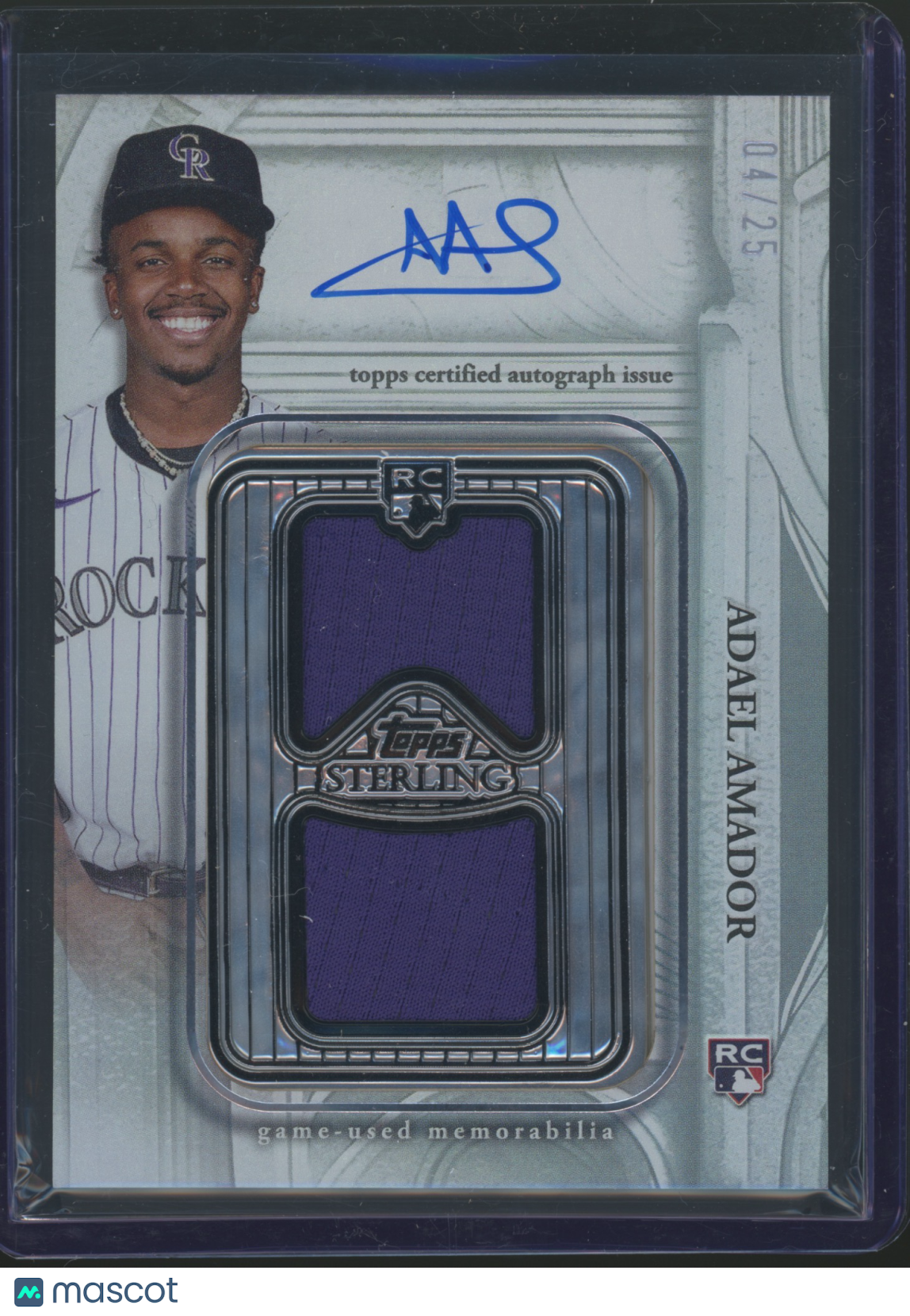 2025 Topps Sterling Adael Amador #SDBA-AA 04/25 RC Game-Used Memorabilia