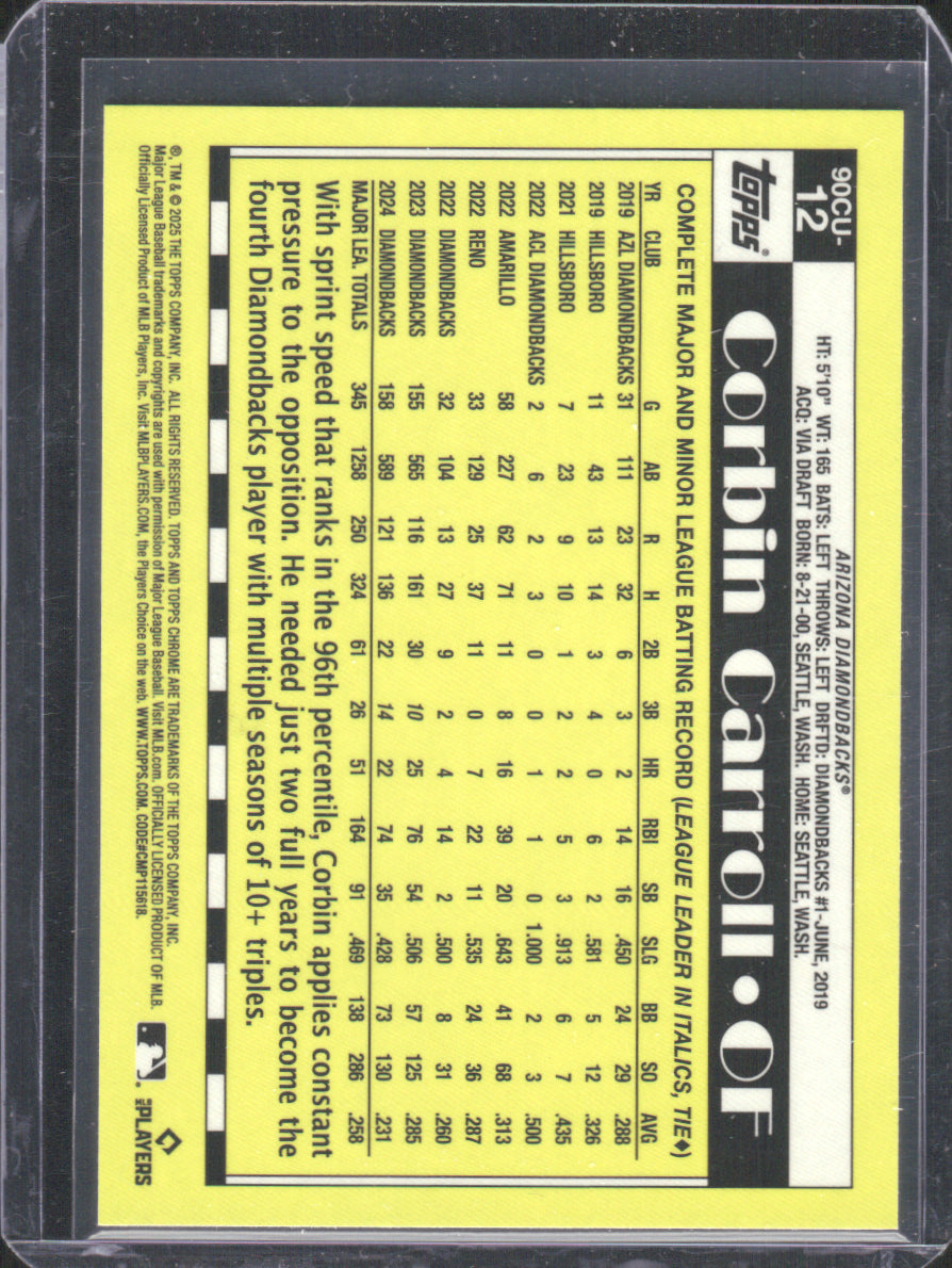 2025 Topps Chrome 1988 Topps Baseball Corbin Carroll #88C-12