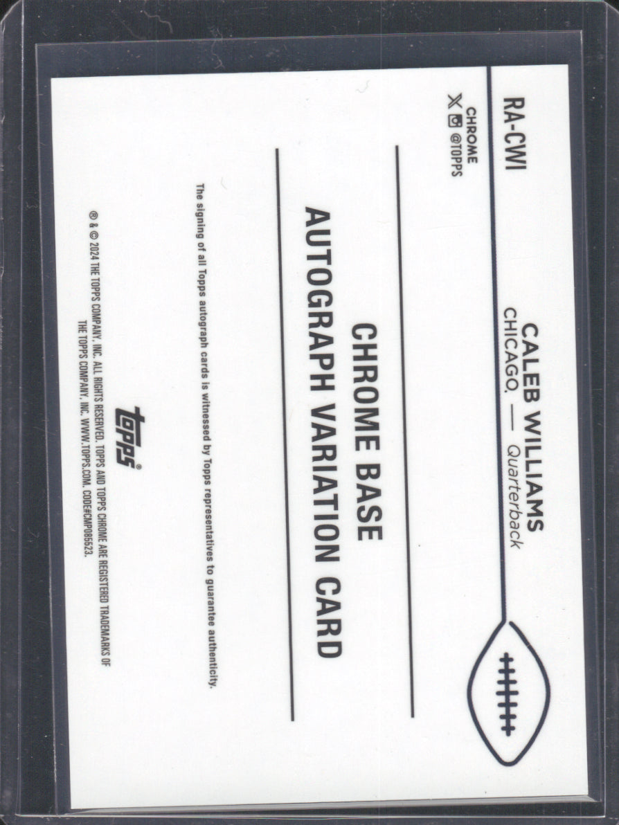 2024 Topps Chrome Caleb Williams #RA-CWI RC