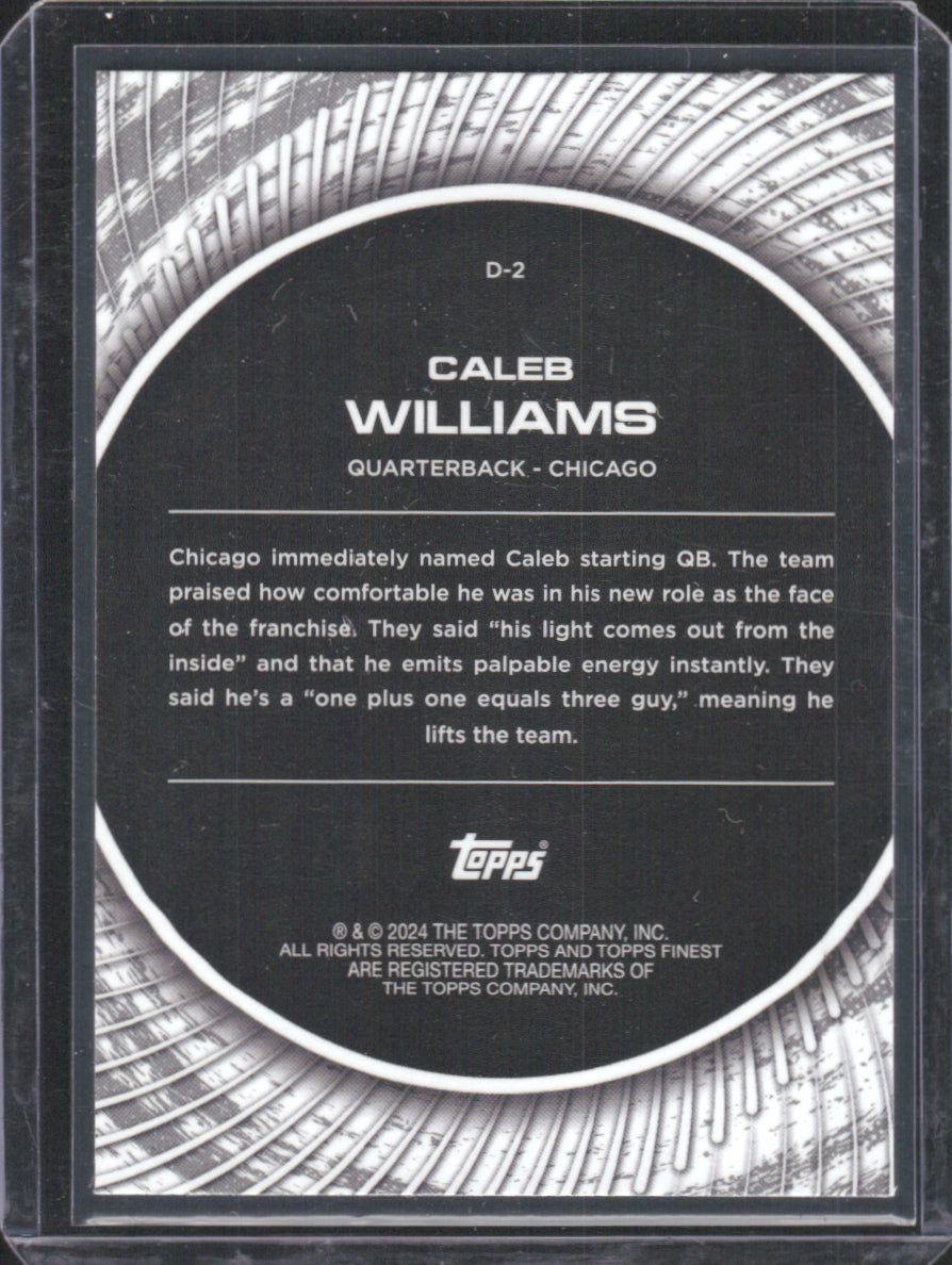 2024 Topps Finest Debuts Caleb Williams #D-2 RC 055/150