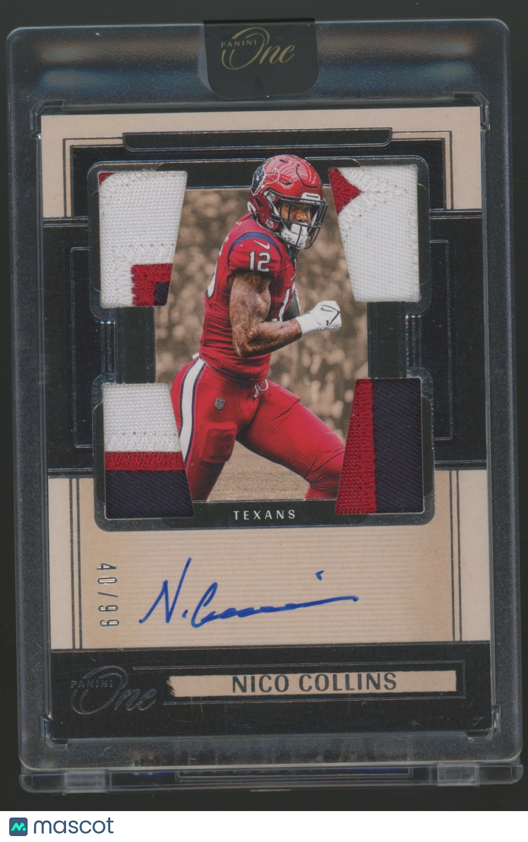 2025 Panini One Football Nico Collins #60 40/99 Patch