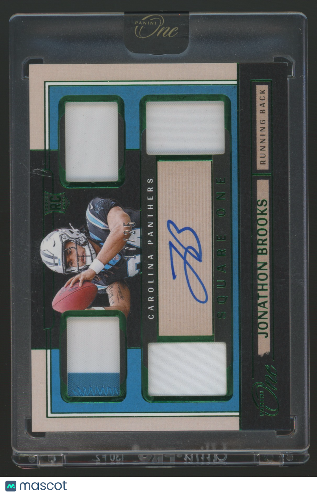 2024 Panini One Square One Autographs Jonathon Brooks #71 Patch RC 17/25