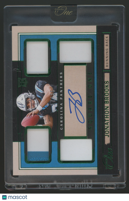 2024 Panini One Square One Autographs Jonathon Brooks #71 Patch RC 17/25