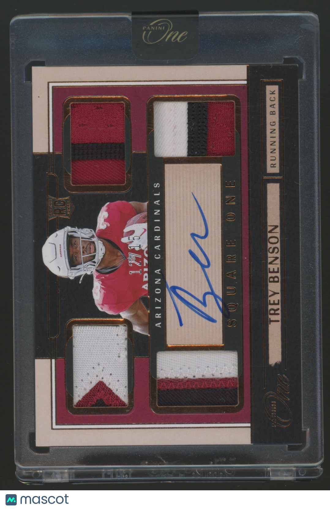 2024 Panini One Square One Autographs Trey Benson #73 RC Patch