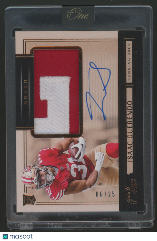 2025 Panini One Isaac Guerendo #25 06/25 Patch RC