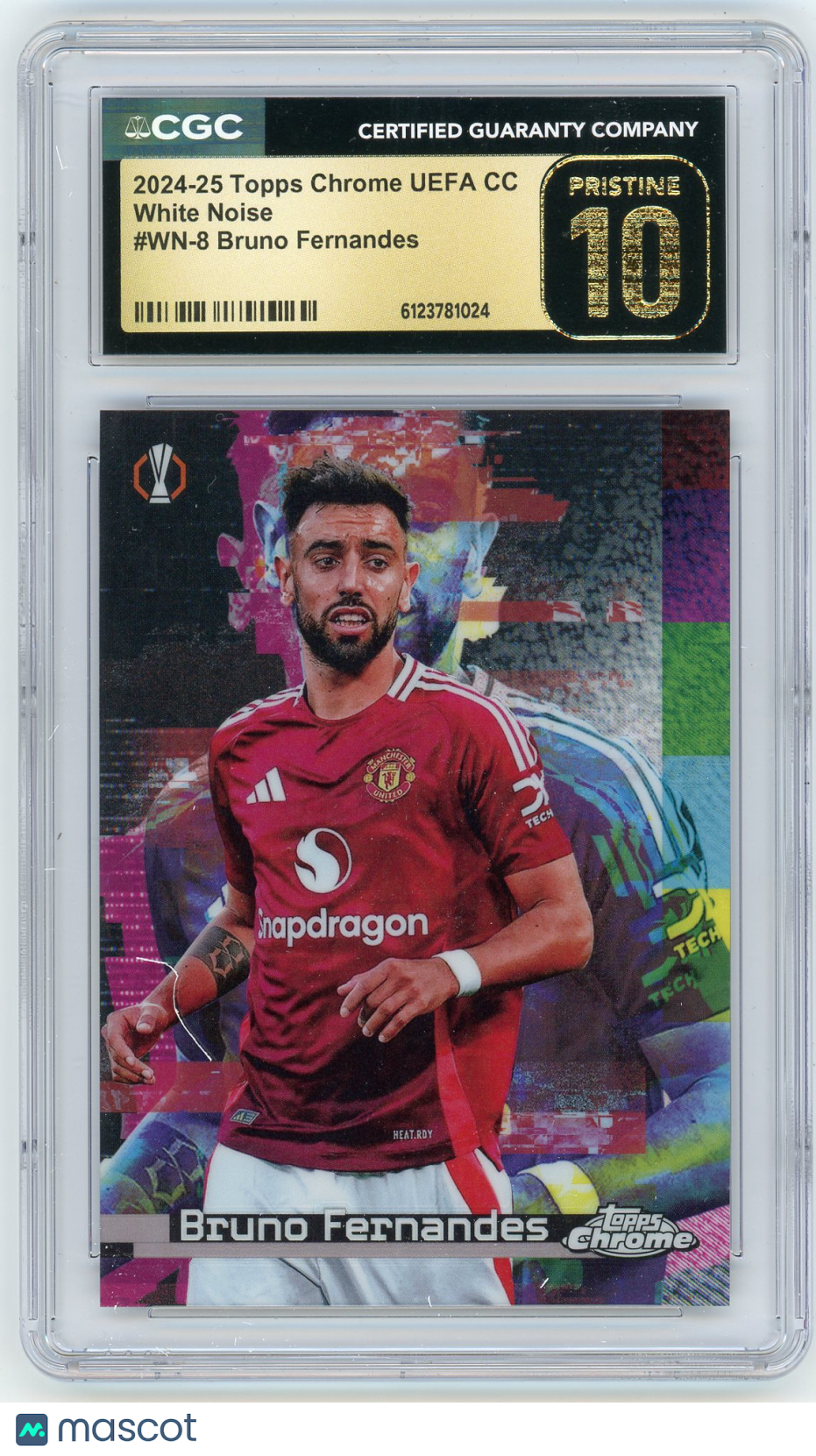 2025 HL-P04 Topps Chrome UEFA Club Comp Bruno Fernandes #WN-8 White Noise