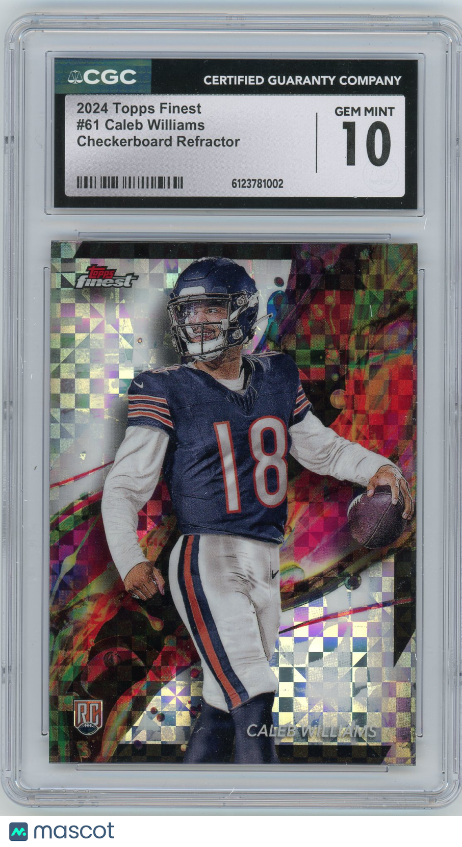 2024 HL-P04 Topps Finest Caleb Williams #61 Checkerboard Refractor RC