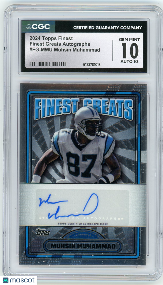 2024 HL-P04 Topps Finest Muhsin Muhammad #FG-MMU CGC 10 Auto 10