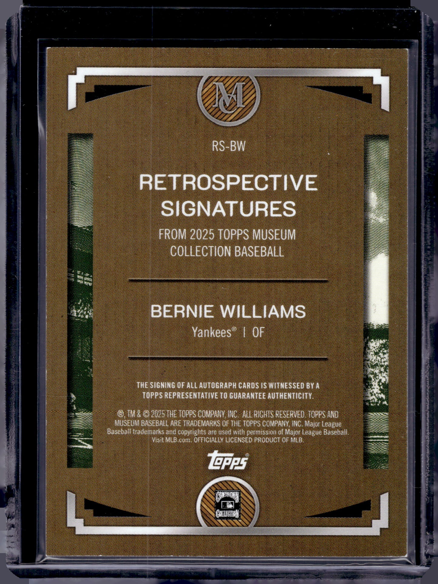 2025 HL-P02 Topps Museum Collection Retrospective Bernie Williams #RS-BW