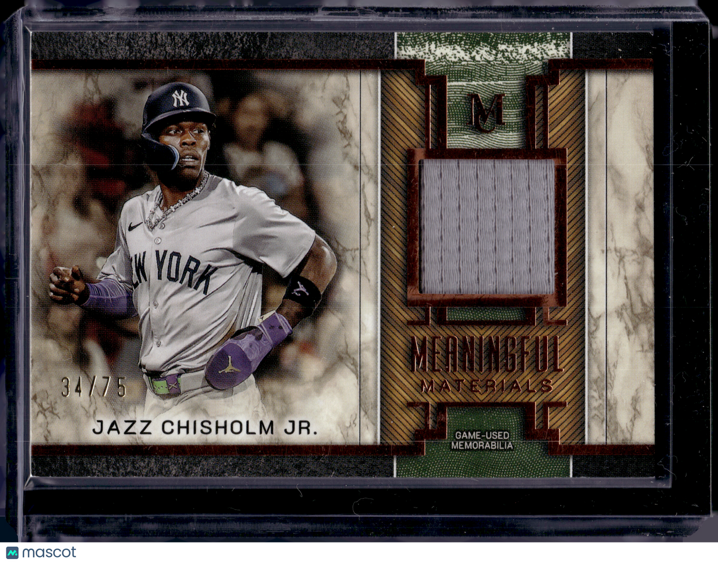 2025 HL-P02 Topps Museum Collection Jazz Chisholm Jr. #MMR-JCH /75 Game-Used
