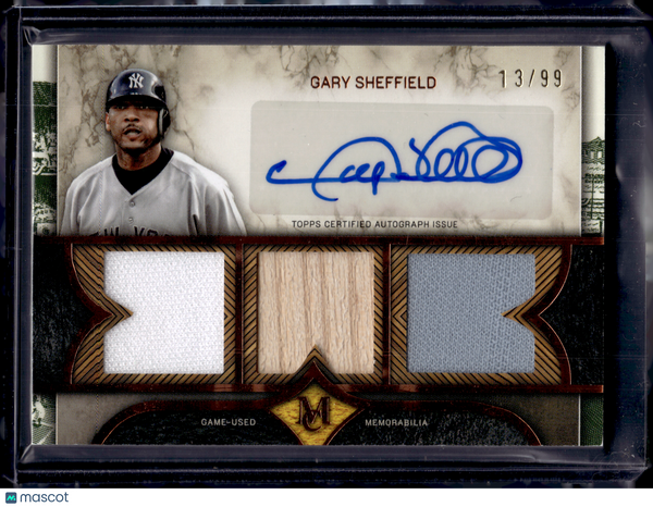 2025 HL-P02 Topps Museum Collection Gary Sheffield #SPTRA-GS /99 Game-Used