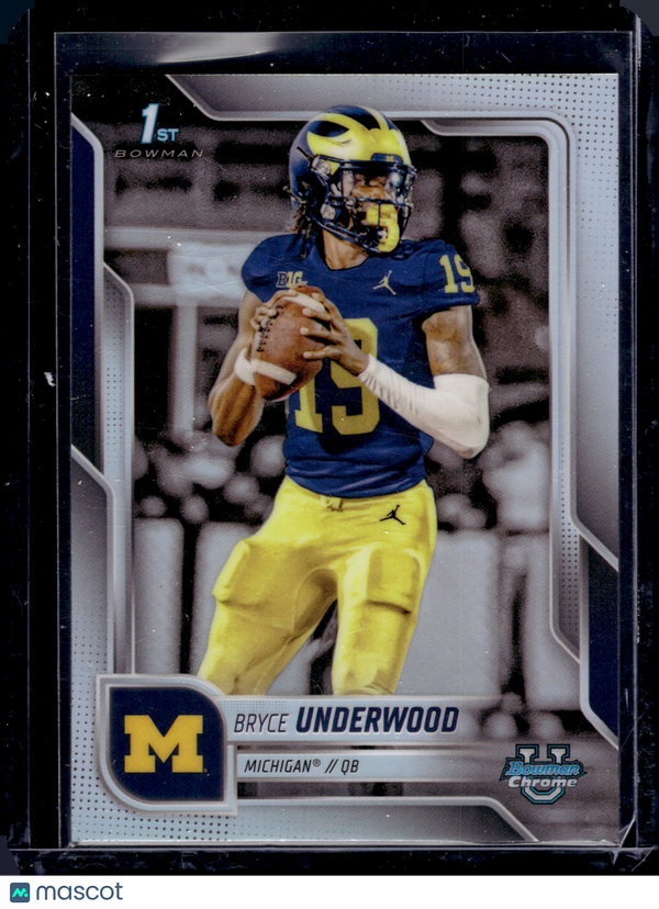 2025 HL-P01 Bowman Chrome University Bryce Underwood #196 Refractor 1st Bowman