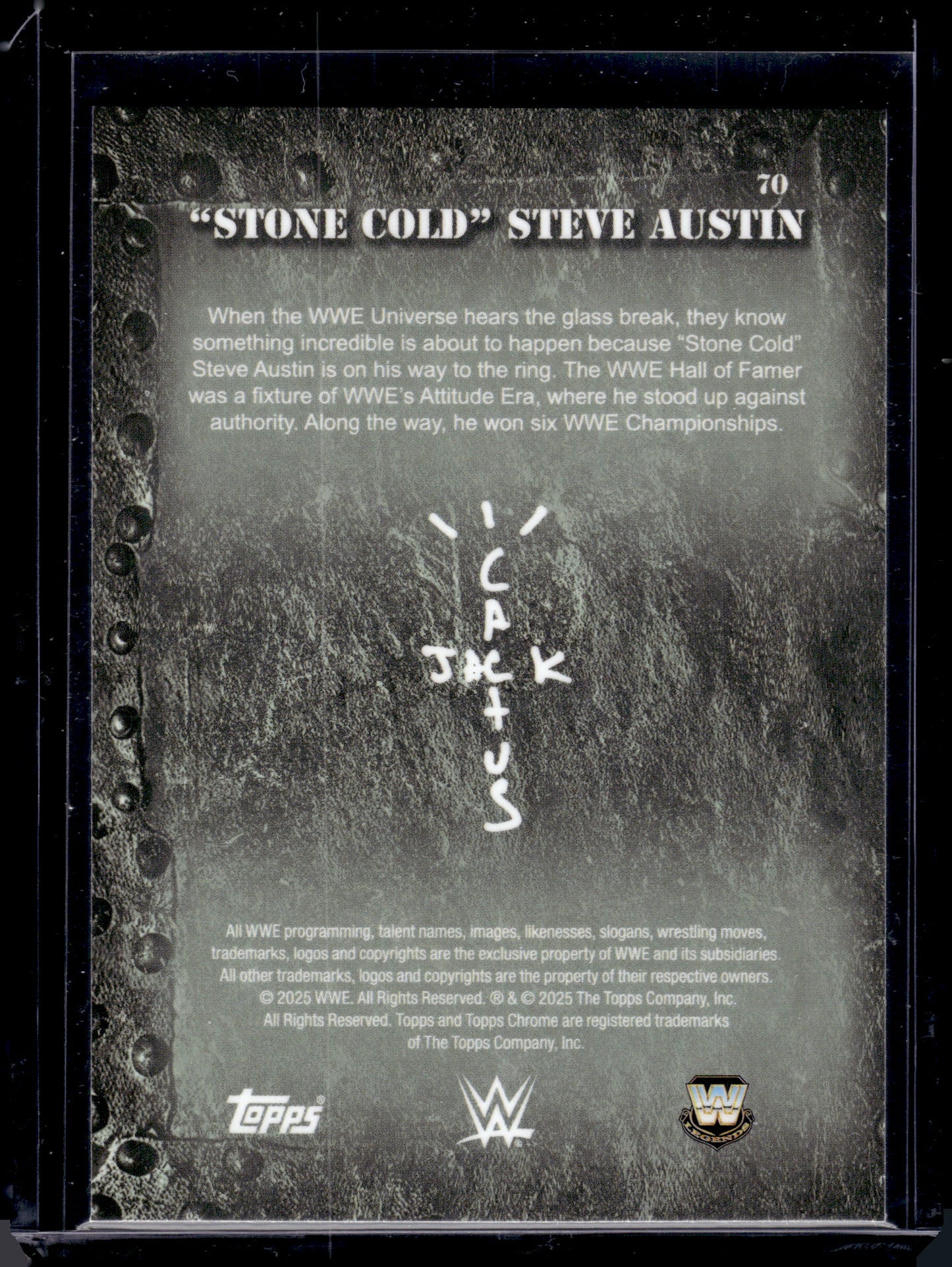 2025 HL-P01 Topps Chrome WWE Cactus Jack Stone Cold Steve Austin #70