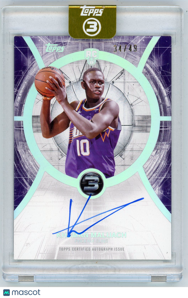 2026 HL-P02 Topps 3 Basketball Khaman Maluach #RA-KM /49 RC