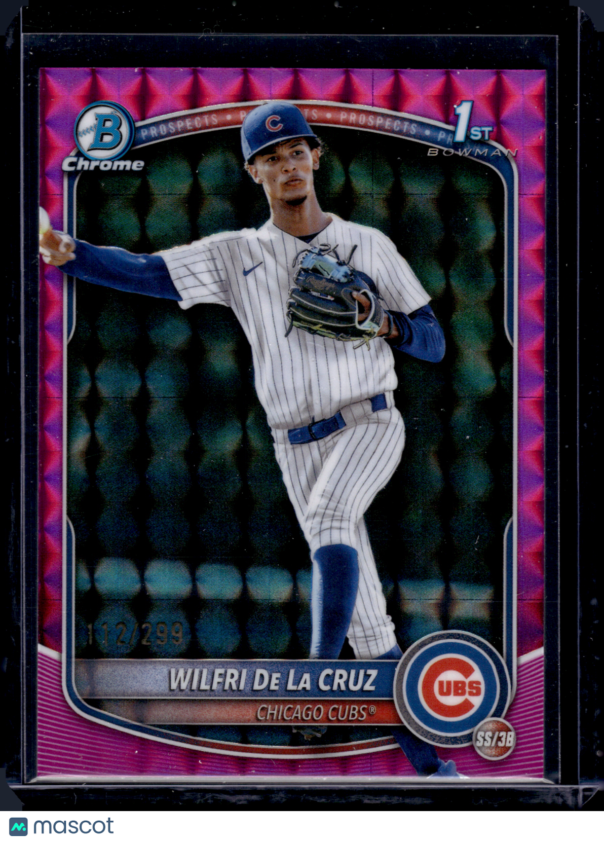 2025 HL-P01 Bowman Chrome Wilfri De La Cruz #BCP-209 Fuchsia Geofractor /299