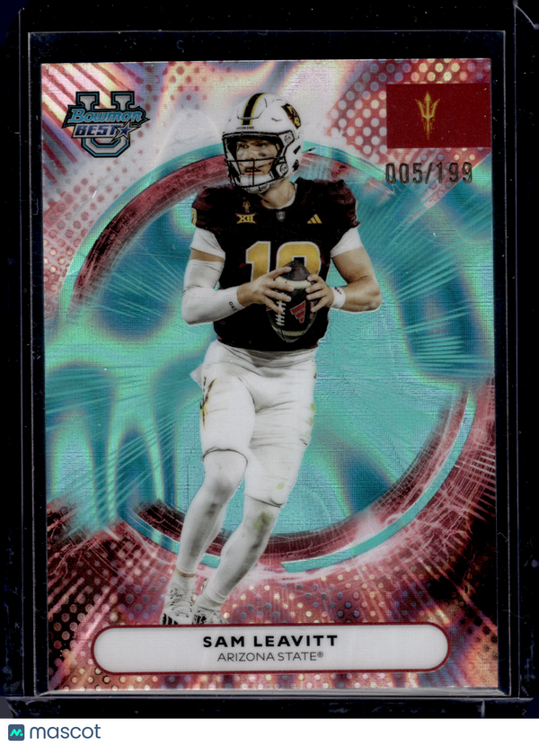 2025 HL-P10 Topps Bowman's Best University Sam Leavitt #62 Refractor /199