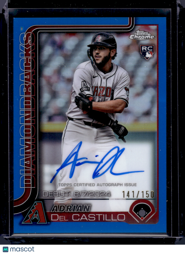 2025 HL-P10 Topps Chrome Update Adrian Del Castillo #CRDA-AD Blue Refractor /150