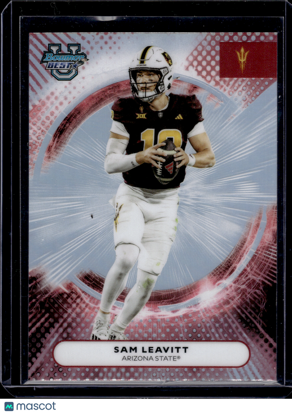 2025 HL-P10 Topps Bowman's Best University Sam Leavitt #62 Refractor