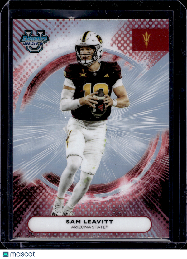 2025 HL-P10 Topps Bowman's Best University Sam Leavitt #62 Refractor