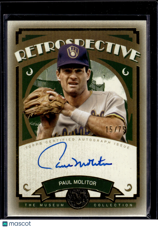 2025 HL-P02 Museum Collection Retrospective Signatures Paul Molitor #RS-PM /75