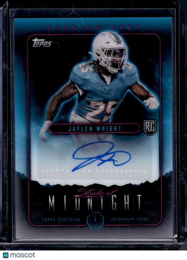 2024 HL-P03 Topps Midnight Football Stroke of Midnight Jaylen Wright #SMA-JWR RC