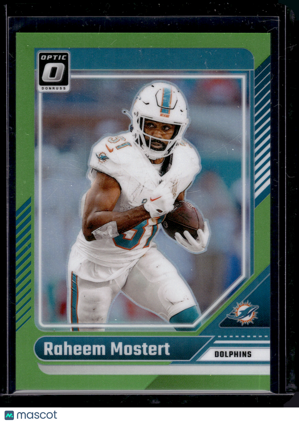 2024 HL-P03 Panini Donruss Optic Prizm Raheem Mostert #121 Lime Green /50