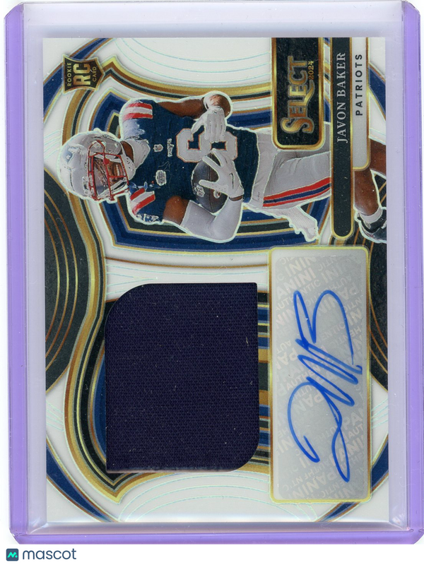 2025 HL-P03 Panini Select Prizm Rookie Sign.  Swatches Javon Baker #JRSS-JBR /75