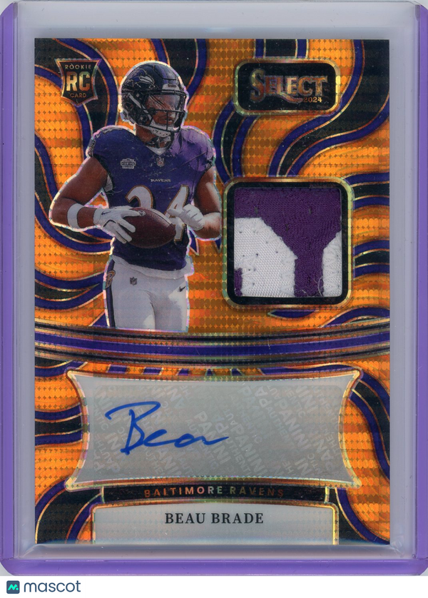 2025 HL-P03 Panini Select Beau Brade #RSM-BBE Orange Prizm /35 RC Memorabilia