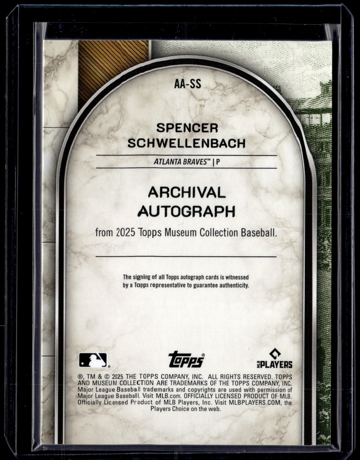 HL-P01 2025 Topps Museum Spencer Schwellenbach #AA-SS /199 Archival Autograph RC