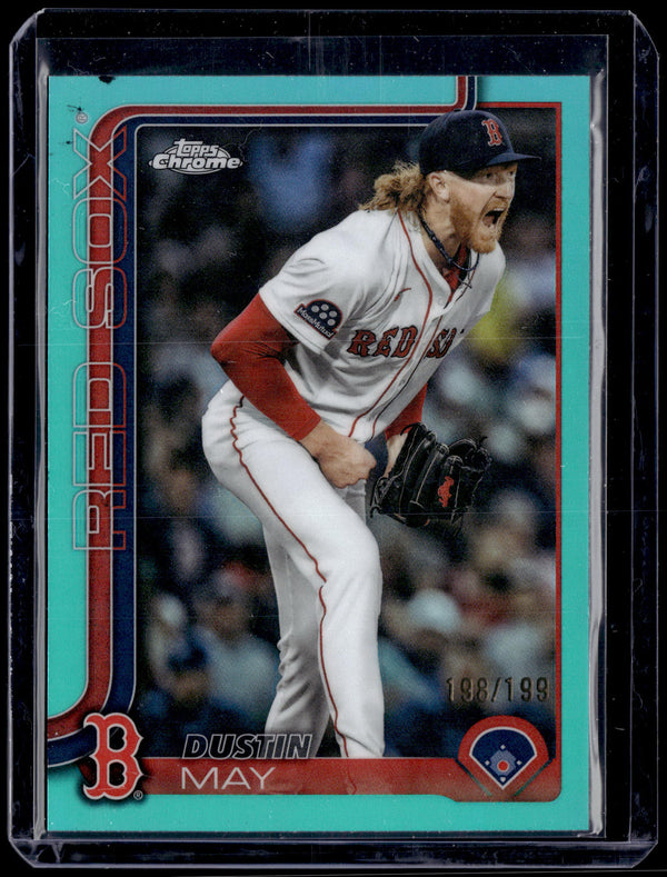 HL-P01 2025 Topps Chrome Update Dustin May #USC80 Aqua Refractor /199