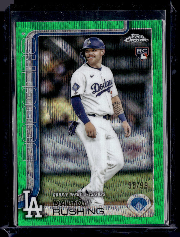 HL-P01 2025 Topps Chrome Dalton Rushing #USC151 Green Wave Refractor /99 RC