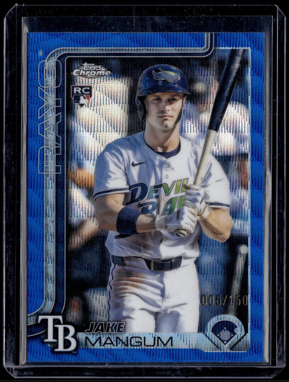 HL-P01 2025 Topps Chrome Jake Mangum #USC176 Blue Wave Refractor /150 RC
