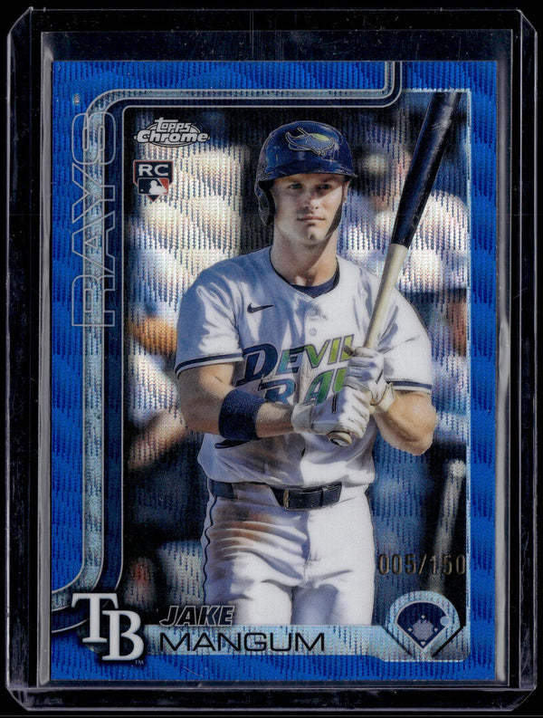 HL-P01 2025 Topps Chrome Jake Mangum #USC176 Blue Wave Refractor /150 RC