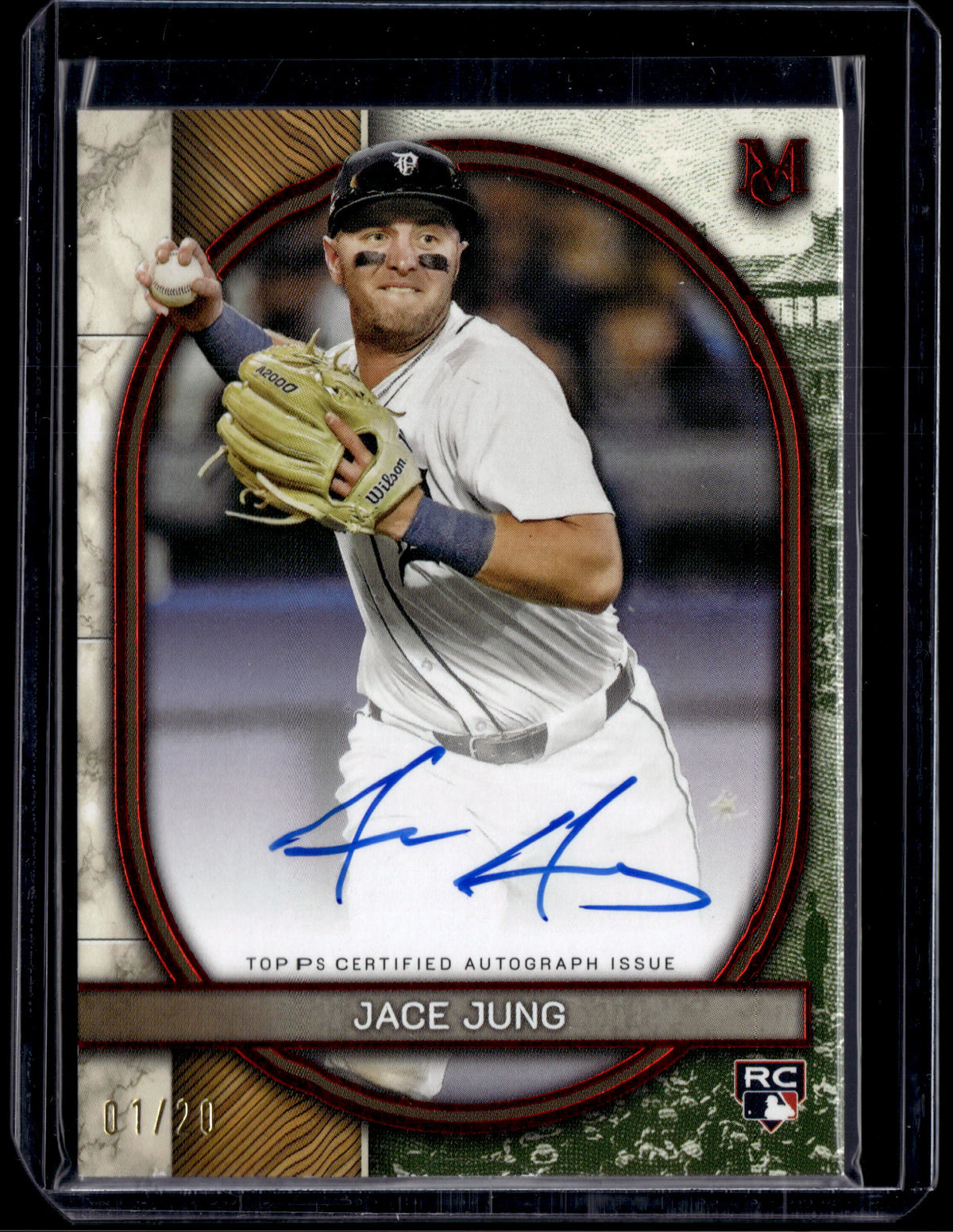 HL-P01 2025 Topps Museum Collection Jace Jung #AA-JJU /20 Auto RC