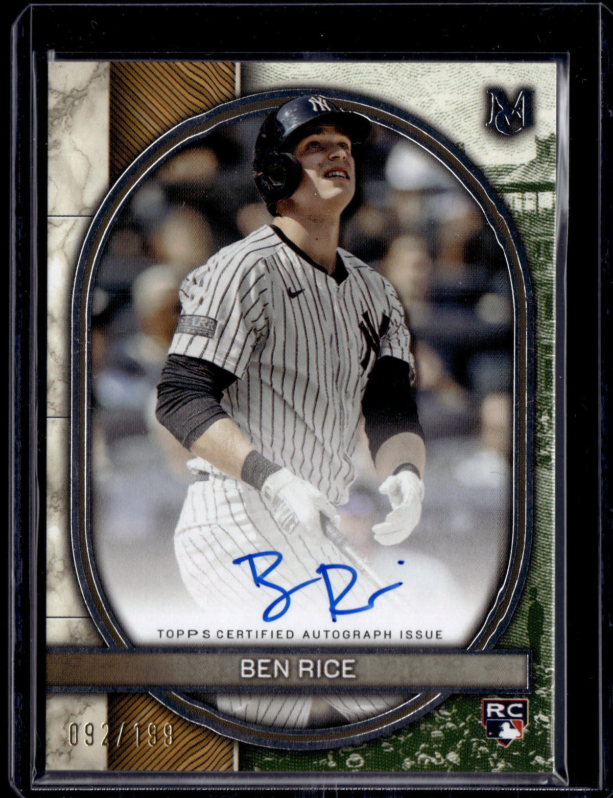 HL-P01 2025 Topps Museum Collection Ben Rice #AA-BR /199 Archival Autograph RC
