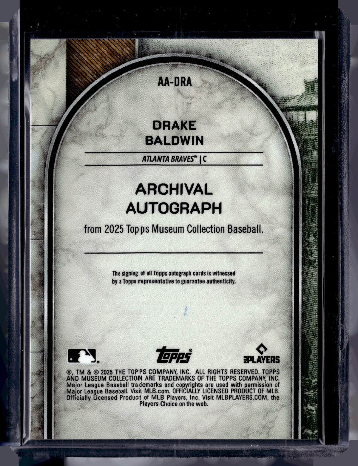 HL-P01 2025 Topps Museum Collection Drake Baldwin #AA-DRA /149 RC
