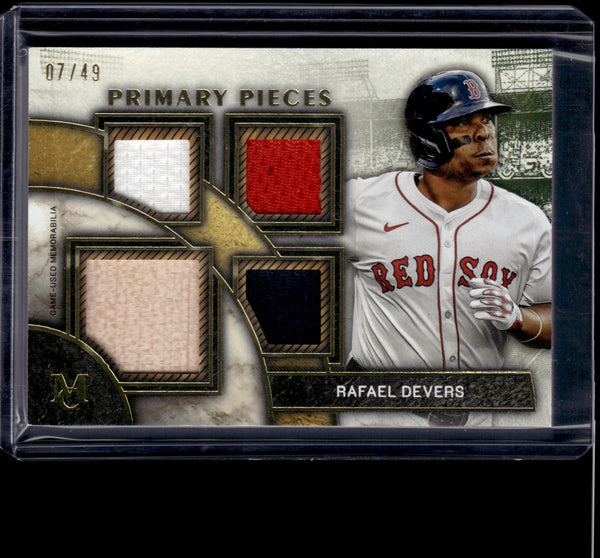 HL-P01 2025 Topps Museum Primary Pieces Rafael Devers #SPPQ-RD /49 Quad Relic
