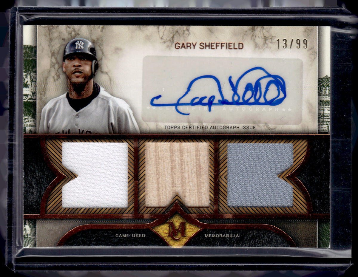 HL-P01 2025 Topps Museum Gary Sheffield #SPTRA-GS /99 Triple Relic Game-Used