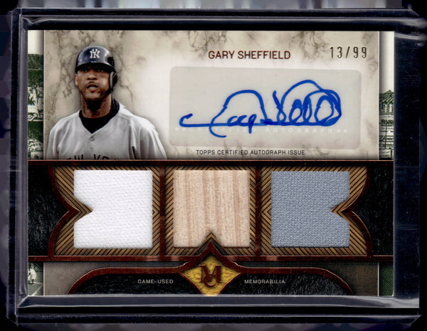 HL-P01 2025 Topps Museum Gary Sheffield #SPTRA-GS /99 Triple Relic Game-Used