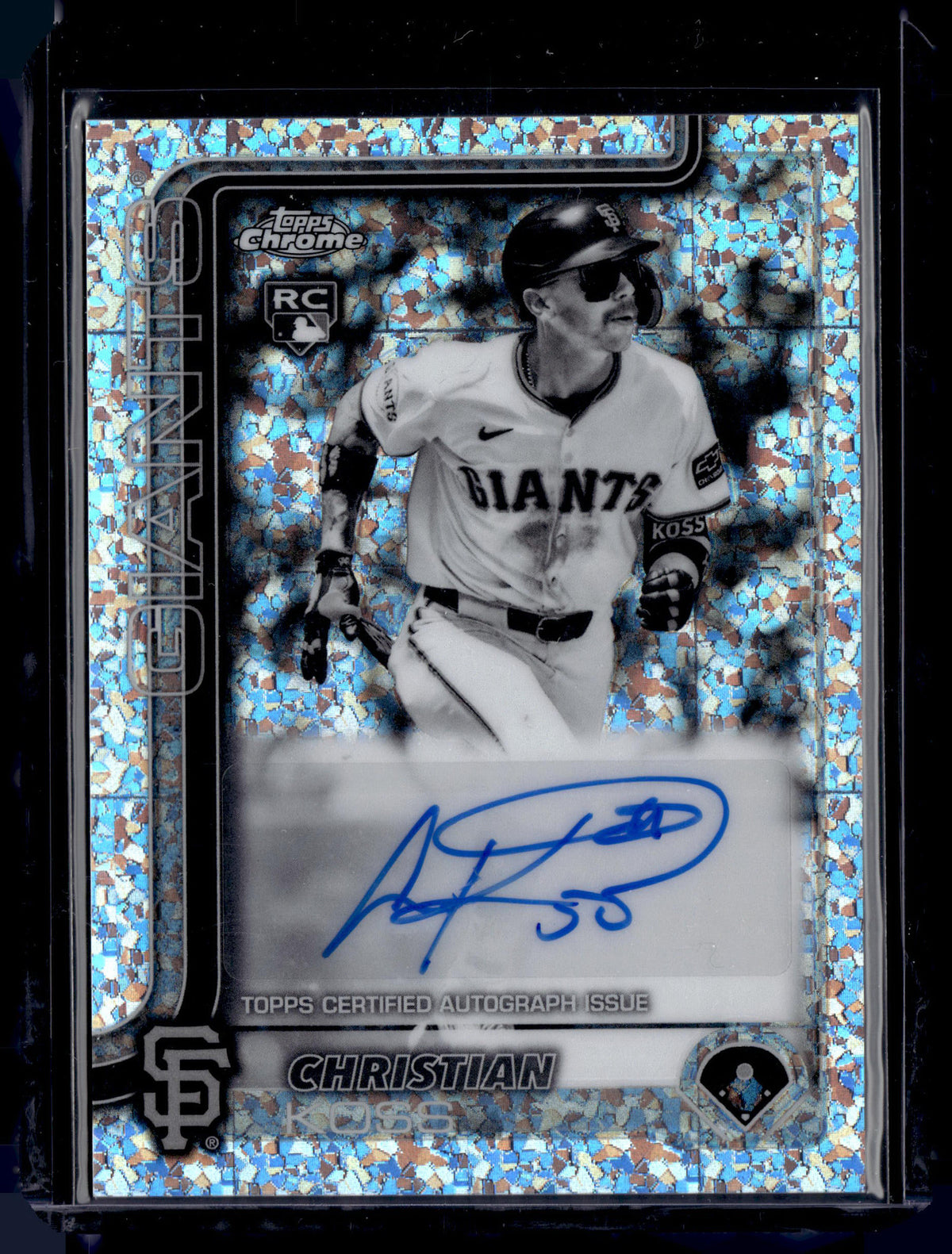 HL-P01 2025 Topps Chrome Christian Koss #AC-CK Black White Mini-Diamond Auto RC