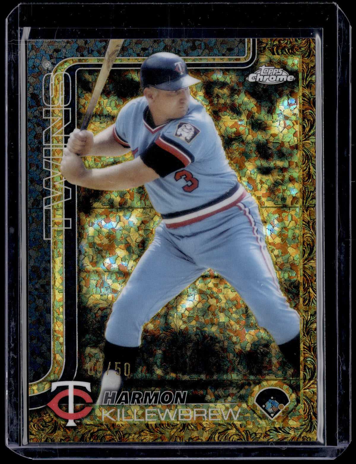 HL-P01 2025 Topps Gilded Chrome Harmon Killebrew Gold Etch Refractor /50 #110